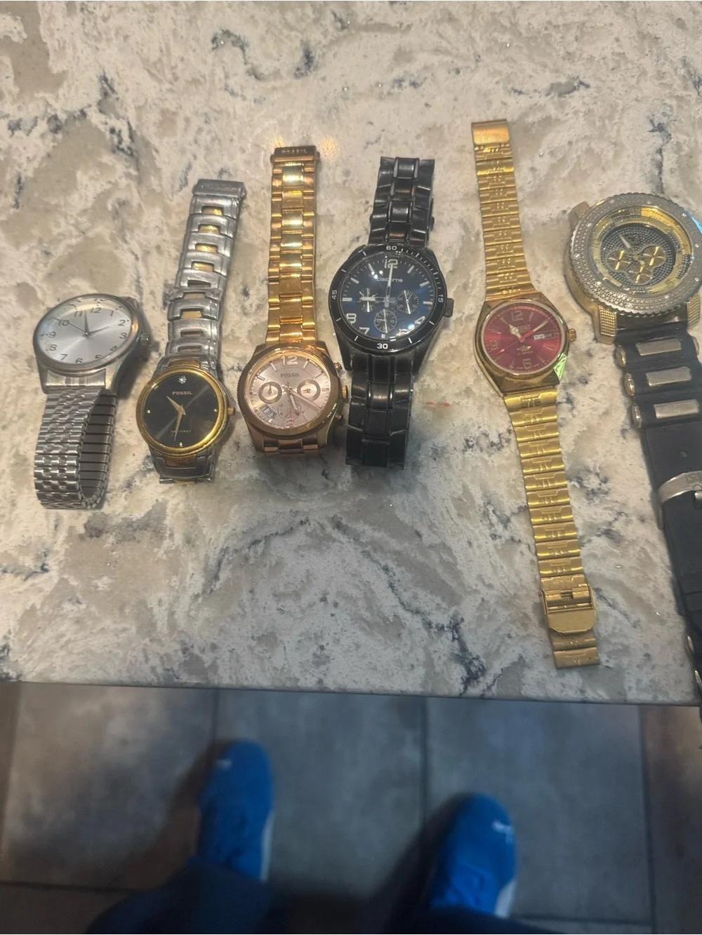 Black Stainless Steel Men's Chronograph Watch 6 watches
